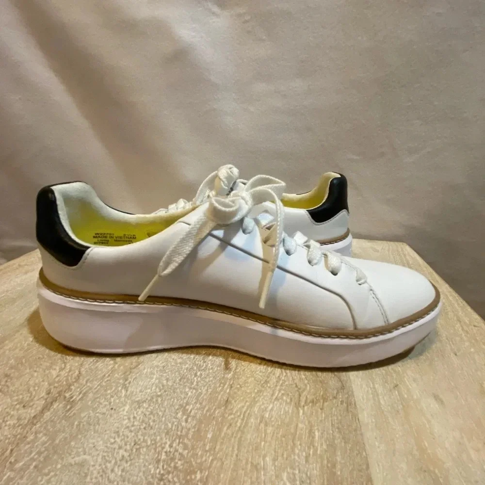Cole Haan grand pro top spin leather sneaker 8.5 leather white - Picture 5 of 13